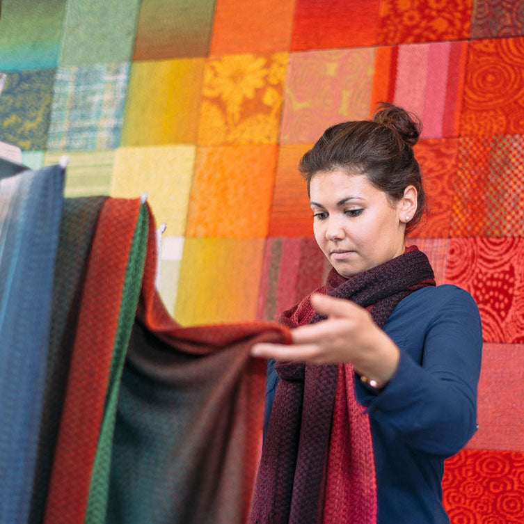 Customer with cosmo scarf after tour