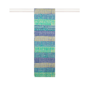 Ginny Cotton and Silk scarf in Minted Glory Colourway
