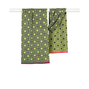 Gridlock Scarf in Lime Twist Colourway