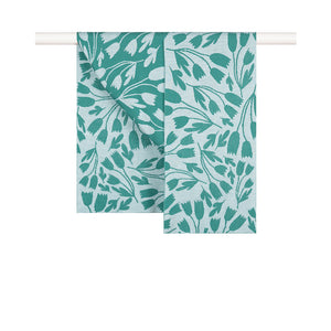 Lilou Silk & Cotton Scarf in Spearmint Colourway