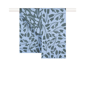 Lilou Silk & Cotton Scarf in Still Water Colourway