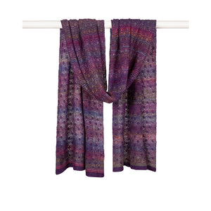 Alpaca Merino Milky Way Scarf in Purple Rain Colourway