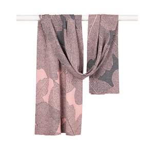 Samara leaf pattern Shawl in Wedding Party Colourway