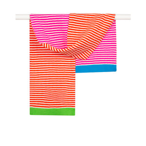 Taboo Striped Scarf in Flourescent Colourway