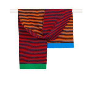 Taboo Striped Scarf in Harlequin Colourway